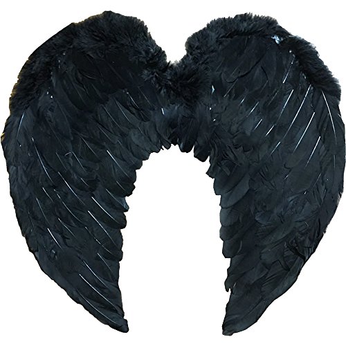 Ailes en plumes noires pour enterrement de vie de garçon et de jeune fille x6