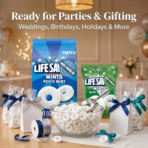 Pep O Mint Hard Candy, 2.8lb + 6.25oz Pep O Mints Bulk Individually Wrapped, Peppermint Candy with Cool Wint O Green Mints, Party Mints and Bulk Candy for Office, Weddings and Holiday Gifts — view 6
