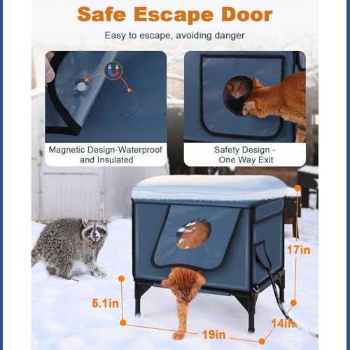 Abri extérieur pour chat refuge sûr pour animaux errants et domestiques - 4