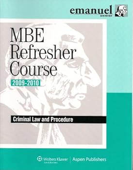 Unknown Binding Emanuel: Mbe Refresher Course 2009-2010 (Criminal Law and Procedure) Book