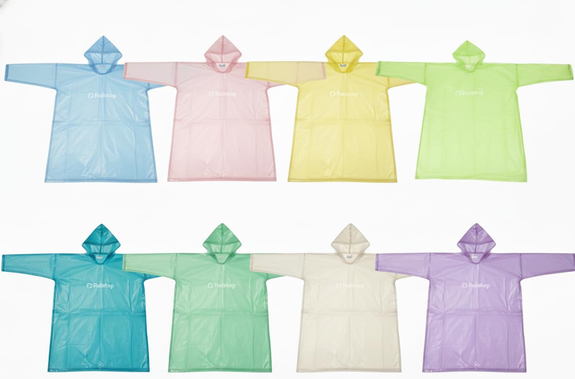 Raintop Multicolour Raincoat Lightweight & Portable Reusable Raincoat Poncho for Adults - Perfect for Rain Travel, Festivals and Outdoor Activities Multicolour (Pack of 2)-image-8