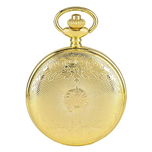 Gentleman Pocket Watch, Pocket watch,Golden mechanical hollow, manual winding, double opening side chain, hour hand (Color : Gold) steampunk buy now online Gentleman Pocket Watch, Pocket watch,Golden mechanical hollow, manual winding, double opening side chain, hour hand (Color : Gold) steampunk buy now online