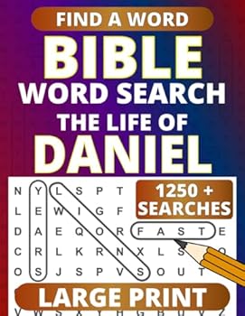 Paperback Bible Word Search Large Print: with Verses on the Life of Daniel (Large Print Bible Word Searches) Book