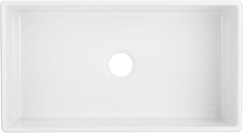 Miniatura 5 de Signature Hardware 953910-33 Rowena - Fregadero de cocina de arcilla refractaria de 33 pulgadas, color blanco
