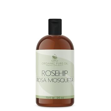OPO Rosehip Oil - 16 oz - Pure, Unrefined, Cold Pressed, Non-GMO, Vegan Bulk Carrier Oil - Skin, Hair, Nails, Body, Face, Facial Hair - Nourish, Moisturize, Condition Sensitive, Mature, Brittle
