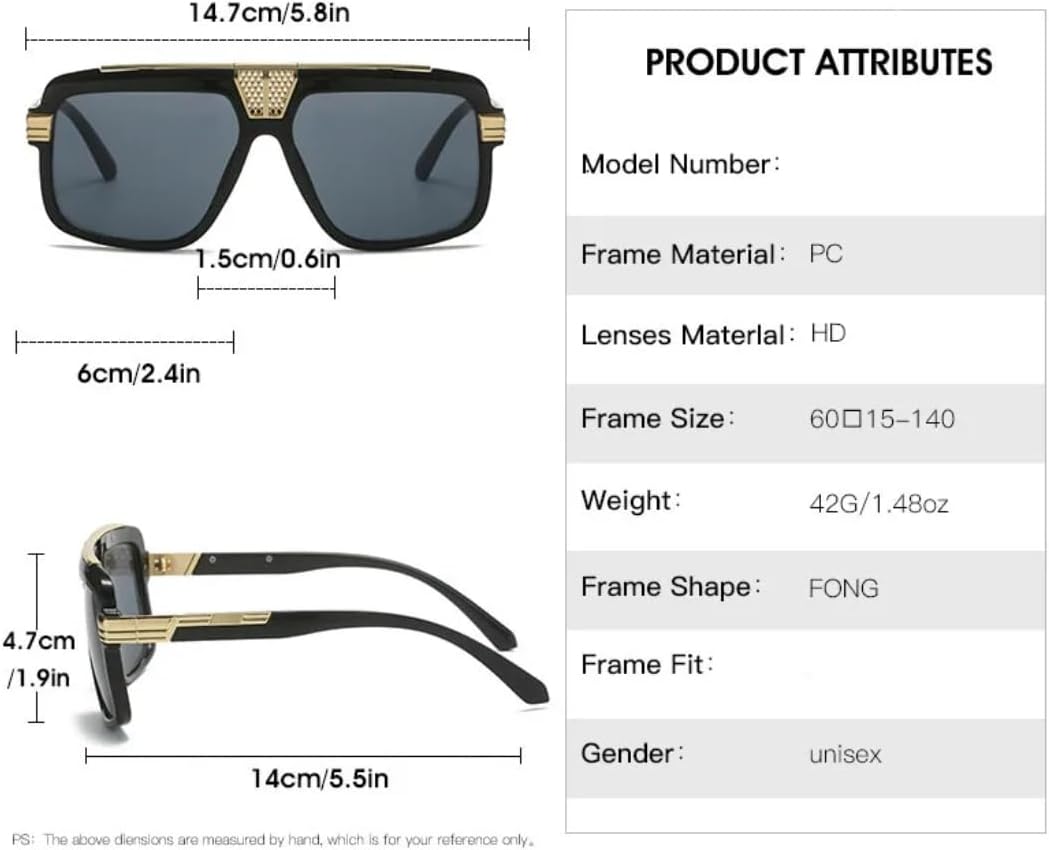 Steampunk Flat Top Sunglasses Women for Men Popular Sun Glasses Vintage Luxury Punk Oversized Eyewear