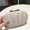 RAN Pochette de Banquet Bourse Sac à bandoulière de soirée pour Femme avec poignée supérieure en Perle synthétique et chaîne détachable (Color : Beige) #5