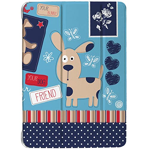 Image of DuraSafe Cases for iPad 8.3 Inch Mini 6th Gen [ Mini 6 2021 ] A2567 A2568 A2569 MK7M3HN /A MLWL3HN /A MK7R3HN /A MK7P3HN /A MLWR3HN /A MK7X3HN /A MK7V3HN /A MK893HN /A Printed Flip Cover- Puppy Friend