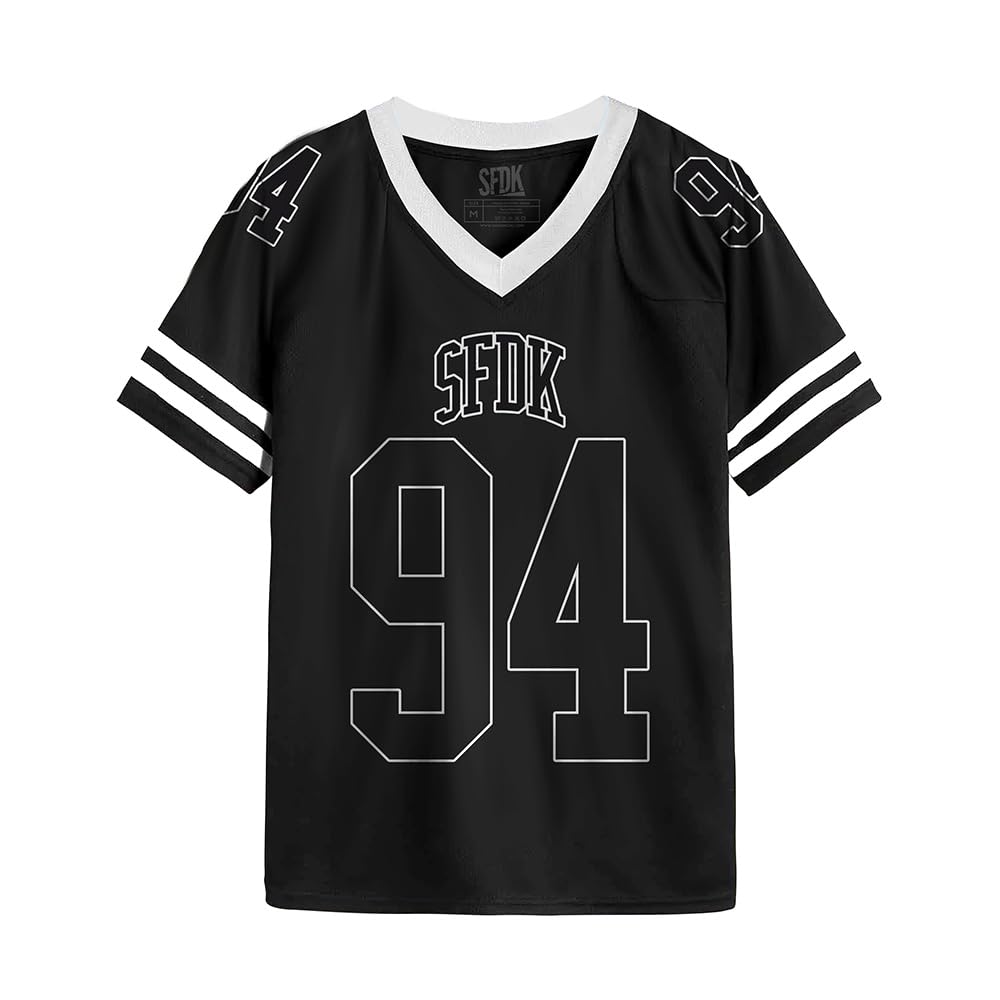 SFDK Camiseta Deportiva Microperforada 94 HARDGAME, Algodón, Manga Corta, Unisex, Estilo Urbano, Negro