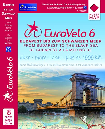 EuroVelo6 (Budapest - Schwarzes Meer) 1:100 000: 8 Fahrradkarten in einem Set / Cycle Map Set (8 Maps): Budapest bis zum Schwarzen Meer - 8 Kartlen ... dem Fahrrad vom Atlantik zum Schwarzen Meer)