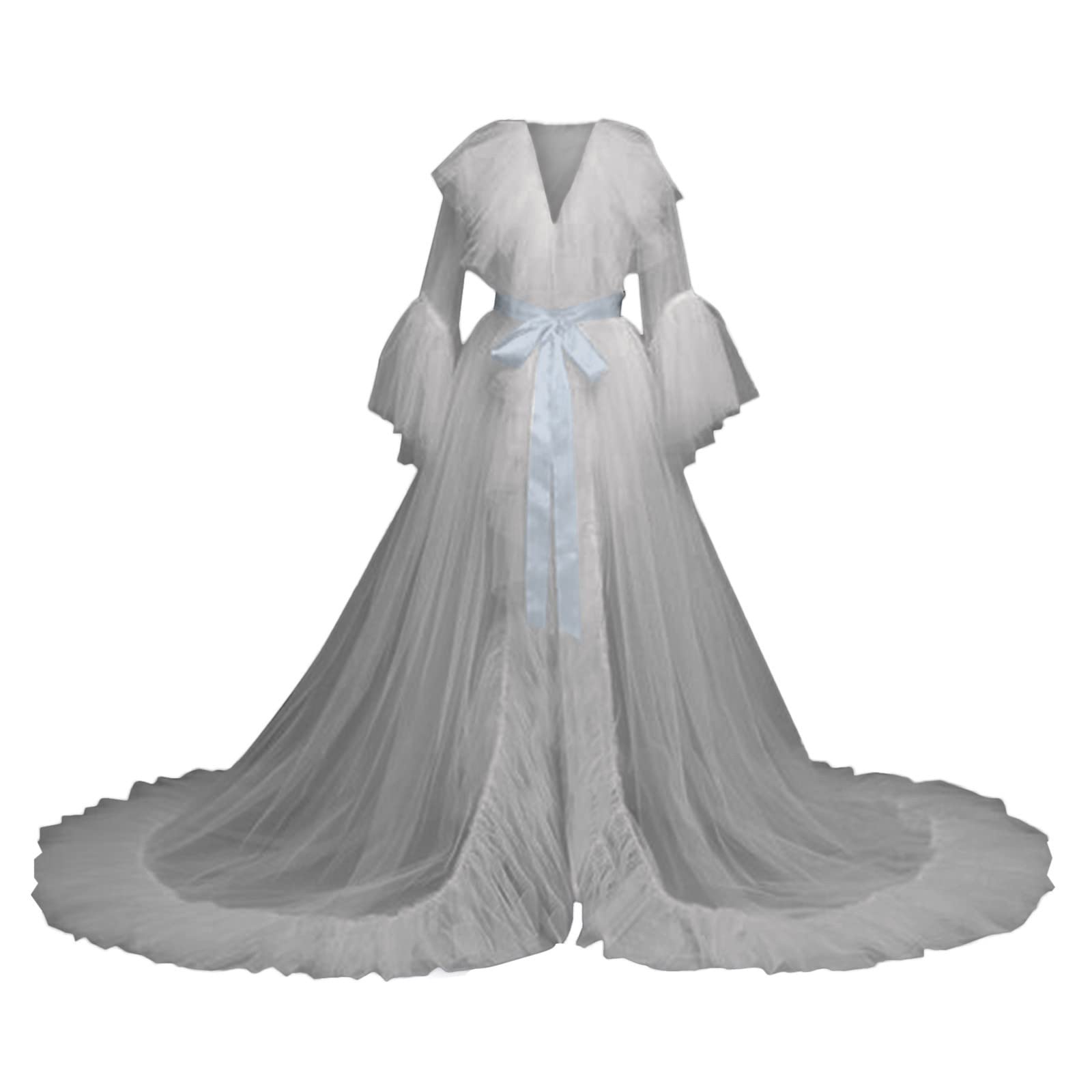 Generisch Lingerie sexy pour femme - Sous-vêtements sexuels - Lingerie en tulle - Robe longue - Chemise de nuit - Peignoir de nuit - Robe de mariée