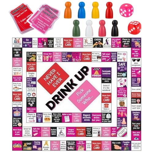 Briocht Drinking Games for Adults Fun Monopoly Board Game with Drinking Challenges Party Game for 2-8 Players Icebreaker Game for Friends Groups and Social Parties
