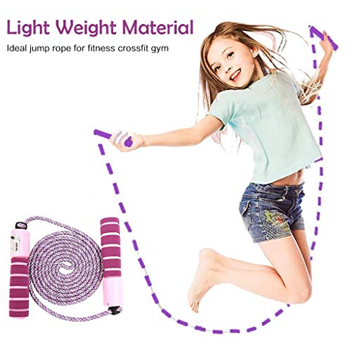 Gdjgta Jump Rope,Digital Counting Speed Jumping Rope Counter Fitness Training Adjustable Weighted Non-Slip Skipping Rope #TOP2