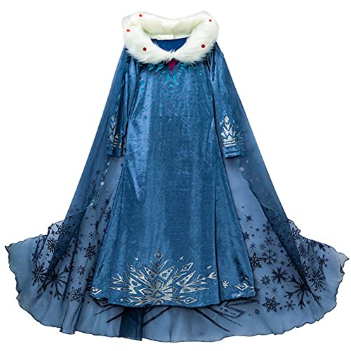 Image of Lovely Mermaid Snow Princess Dress Adventure Costume Fancy Long Sleeve Girls Kids