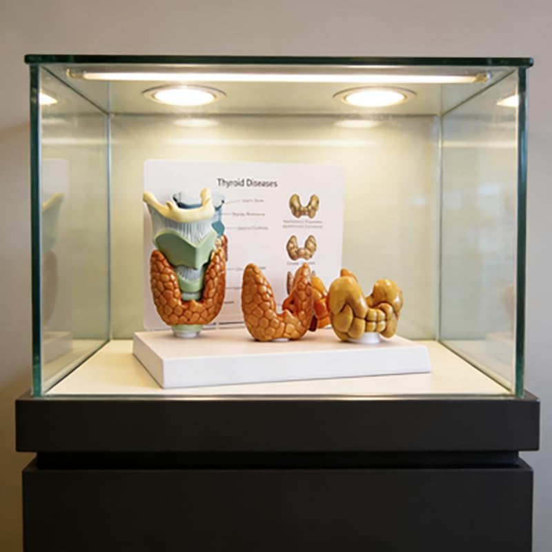 Thyroid Gland Anatomy Model, 8.9x6.2x7.5 Inches Human Body Figure Model for Anatomy Study, Anatomical Models and Physiology Study Tools