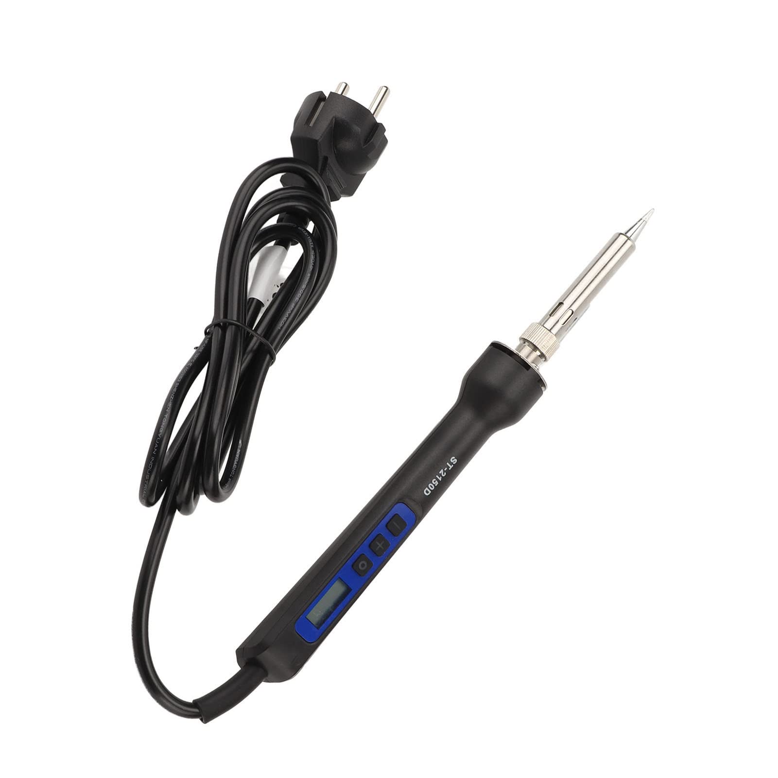 Soldador de Acero Inoxidable, Cerámica, ABS, Pantalla Digital, Portátil, Resistente a Altas Temperaturas, Soldador Electrónico con Soporte de Equipo de Metal (ST-2150D 150W)