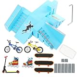 PLSOPPKG 5Pcs Skate Park Kit Ramp Parts for Finger Skateboard Park Kit Part Training Props with Fing