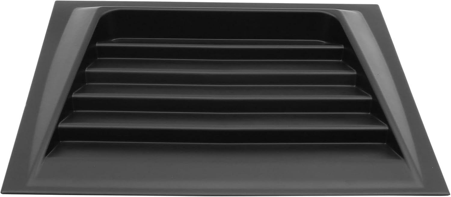 IKON MOTORSPORTS, DMAX Style Front Hood Vent Universal Fit For Most Vehicles Car Primer Black ABS Air Flow Hood Vent Scoop Bonnet Cover