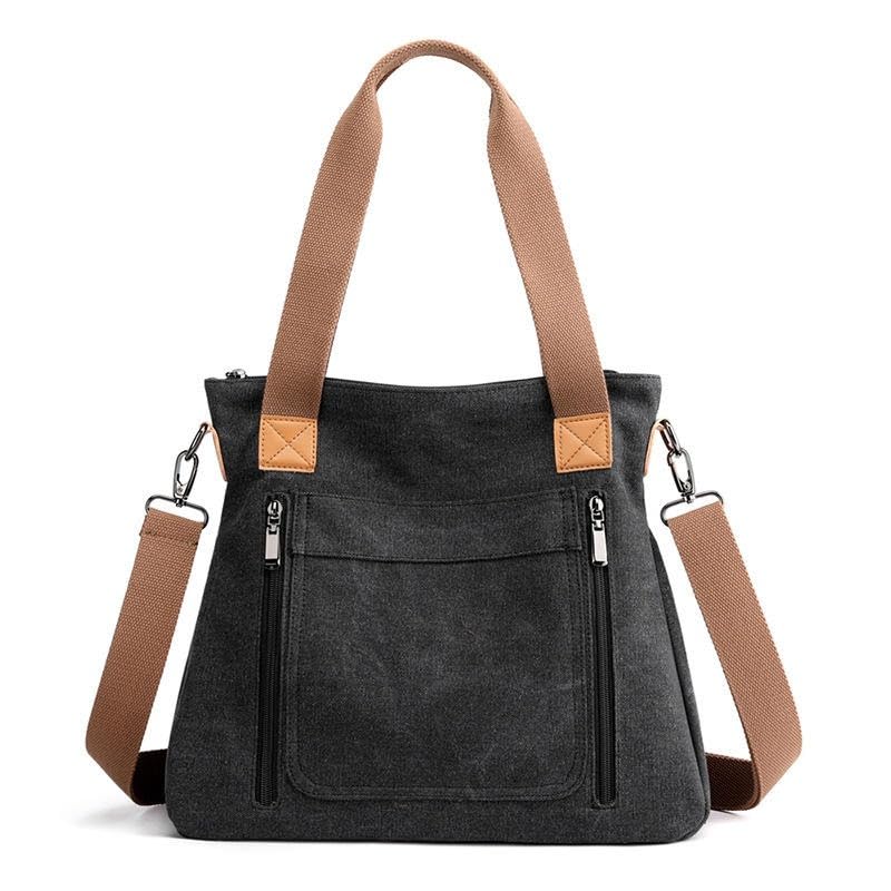 NAMCHI Multi Pocket Crossbody Bags for Women Casual Work Shoulder Tote Purses Retro Top Handle Handbags (black) (B0D33MGCL2) Amazon Price History, Amazon Price Tracker