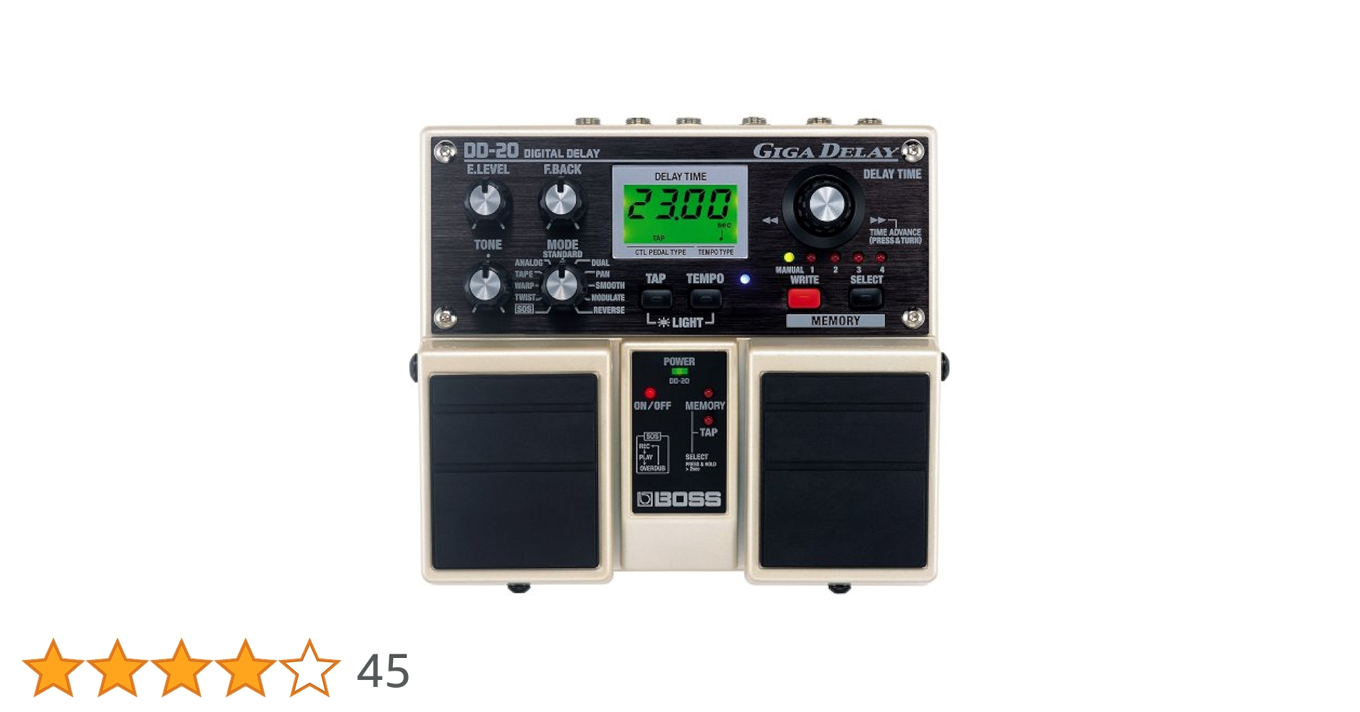 ギター DD 20 DIGITAL DELAY GIGA TWIN PEDAL BOSS Open Box BOSS DD-20 Giga Delay | Guitar Center