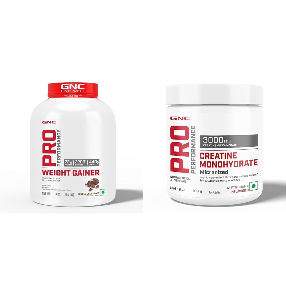 GNC Pro Performance Weight Gainer (Double Chocolate, 3 KG) 73g Protein