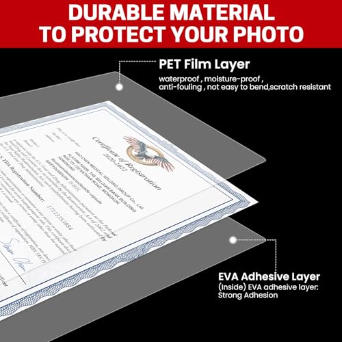 CAREGY 5 Mil Thermal Laminating Pouches (200 Pack) - 9x11.5 Inch Laminating Sheets for 8.5x11 Documents, Clear,Office & School Laminator Supplies image 2