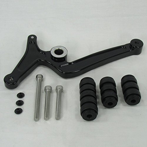 Aeromach (CI-2030) 2015-2024 Indian Scout, Scout Sixty, Scout Bobber Heel Toe Shift Lever (Controls) Gloss Black w/Matching Brake Pedal Peg - CNC Billet Aluminum Made in The USA - Motorcycle Shifter