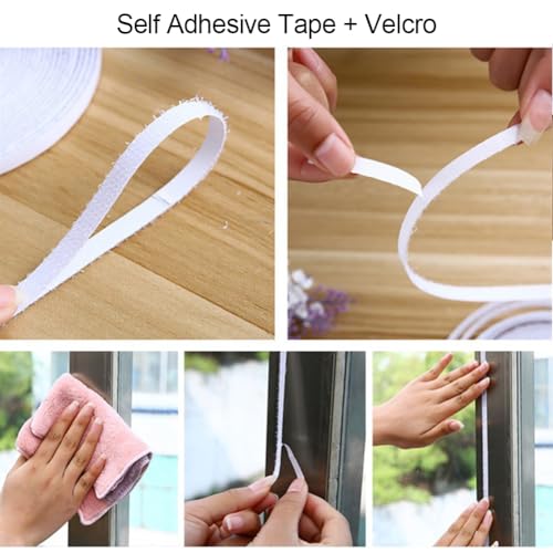 Fliegengitter Fenster,Zuschneidbar Insektenschutz Fenster mit Klettband Selbstklebend,Mückennetz Fenster,Moskitonetze für Fenster,Moskitonetz Fenster für Schützen die Familie vor Insekten,130x150CM