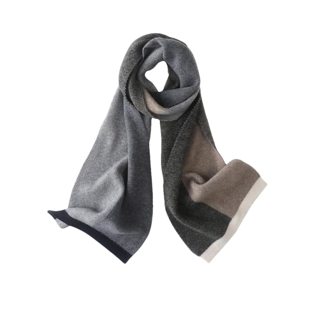 Bufanda de punto de cachemira para mujer, bufanda de punto suave y cálida para otoño e invierno
