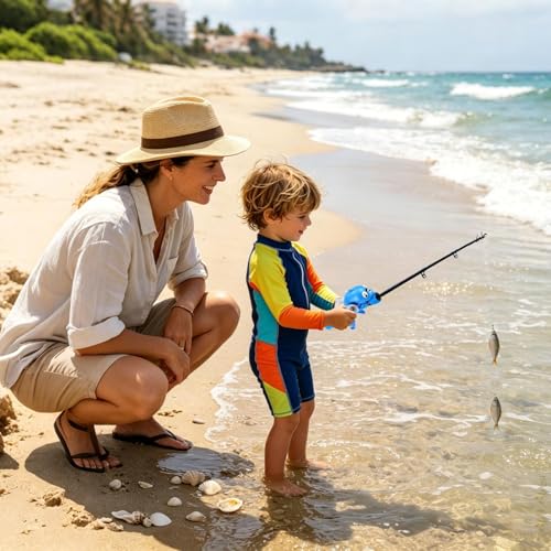 Canne à pêche télescopique portable pour apprendre à pêcher facilement - 5