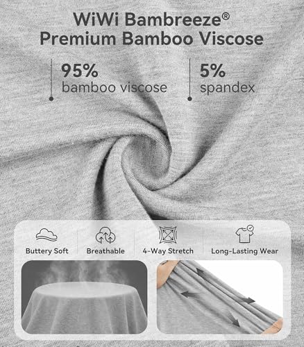 Image of WiWi Bamboo Viscose womens capri pants Wide Leg Pajama Super Soft Lounge knit Sleep shorts Cooling Pj Bottoms S-XXL