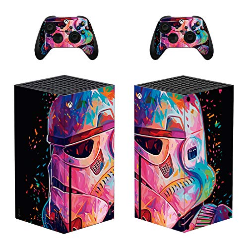 Xbox Series X Star Wars Colourful Stormtrooper Skin, Decal, Vinyl, Sticker, Faceplate - Console and 2 Controllers - Protective Cover New SERIES X Cover