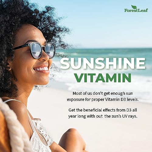 ForestLeaf Vitamin D3 50000 IU - Bone Health and Immune Support - Small Easy to Swallow Capsules - Non-GMO Gluten Free VIT D - VIT D3 Vitamin D Supplements for Women and Men, 120 Count - Thumbnail 5