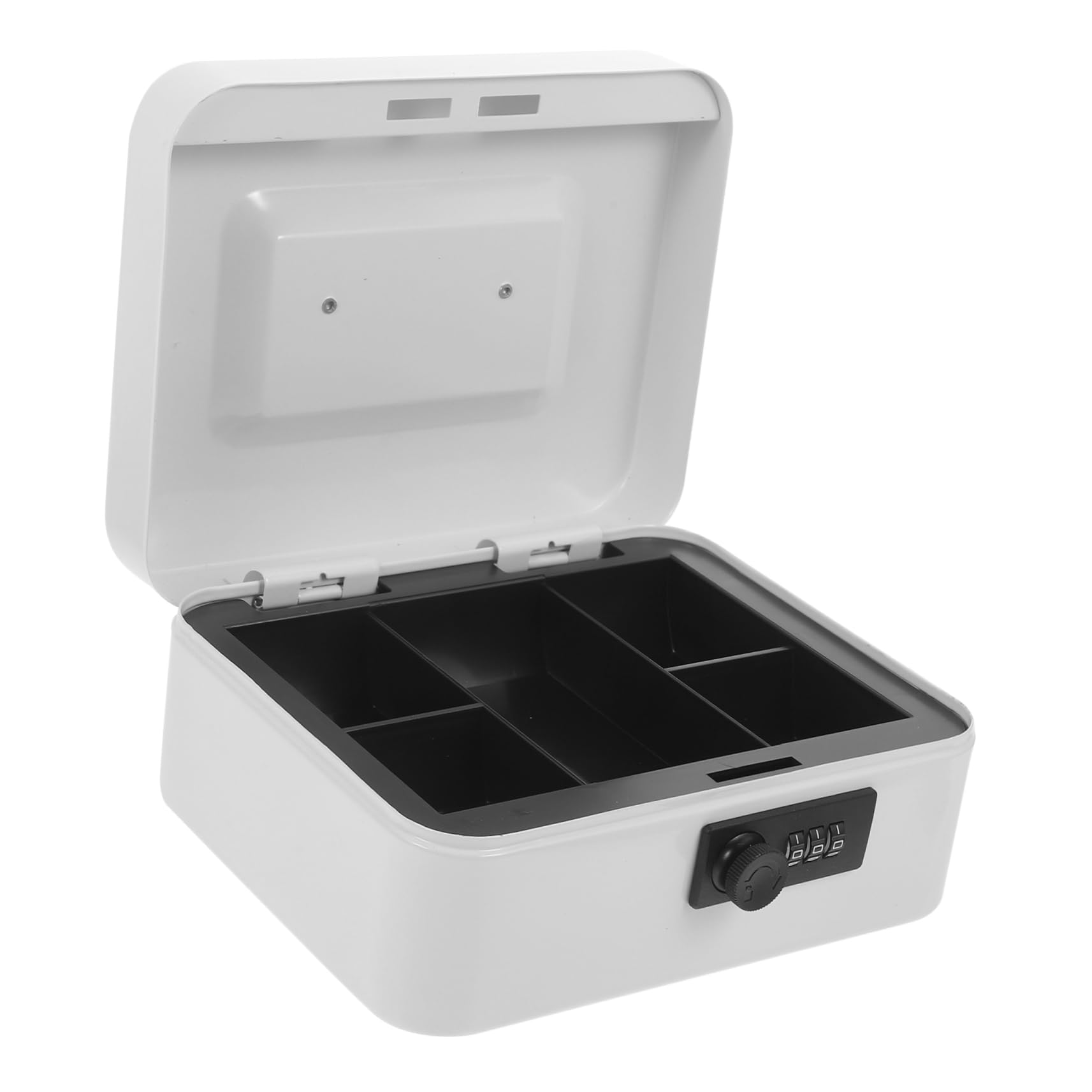 UKCOCO Cassetta Portavalori con Serratura a Combinazione 200 Codici, Scatola di Metallo Piccola con Chiusura Sicura e Fondo Piatto, Organizer per Casa, Ufficio e Regalo