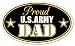 Proud US Army Dad Support our Troops Euro Vinyl Decal Bumper Sticker - Perfect For Car, Wall, Window, Laptop, Motorcycle, Bike, Helmet And Any Smooth Surface 3" X 5" (Inches)