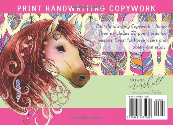 A Collection of Horse Poems: Print Handwriting Copywork | Use for: Horse and Poetry Unit Study for Grades 1-3 (Horseschooling) - Image 2