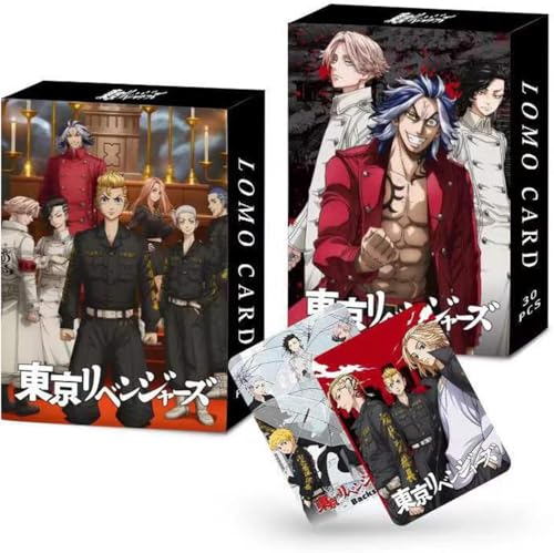 LOMOカード 30枚セットセット 東京卍リベンジャーズ 周辺 記念カード 佐野万次郎 龍宮寺堅 場地圭介 花垣武道 ポストカード 写真カード 人気アニメ 漫画 萌えグッズ (D（30pcs）) [並行輸入品]