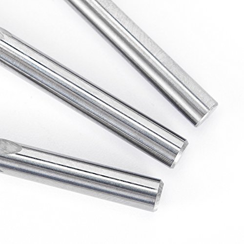 Huhao 10Pcs Spiral Engraving Cnc Router Bit Milling Cutter Tools Up Cut Pyramid 2 Flute 30 Degree 0.1Mm Tip Diameter 1/8 Shank #TOP5