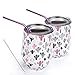 Insulated Wine Tumbler,2 Pack 12oz Unbreakable Stemless Wine Glasses with Lid Straw,Stainless Steel Wine Mug Cup for Champagne,Cocktail,Coffee,Christmas Birthday Gift for Women Girls (Cactus)