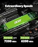 acer FA200 M.2 2280 SSD 4TB: PCIe 4.0 NVMe Gen4x4 with HMB & SLC, Up to 7200 MB/s Read Speed, Internal Solid State Drive for Laptop, Desktop PC & PS5 Compatible - Image 2