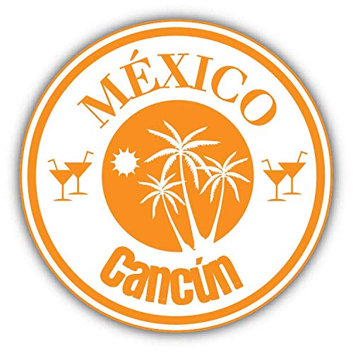 Cancun Mexico Travel Stamp Window Truck Car Bumper Sticker Decal 5