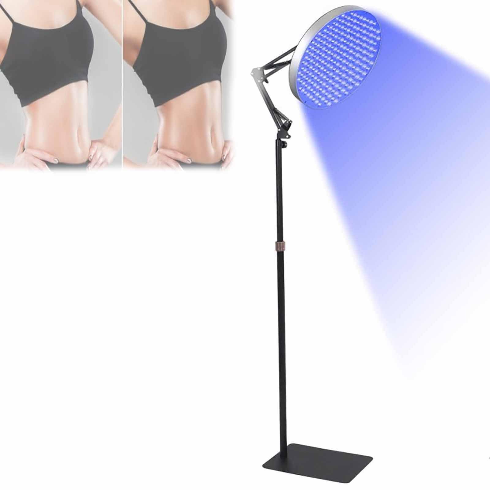 Lampe Solaire 50 W, Lumière De Thérapie De Bronzage Avec Support En Porte-à-faux Et 250 LED, Utilisation 10 À 30 Minutes Par Séance Et Stabilité, Utilisation Sûre Et Pratique, Pour Faire De La Peau
