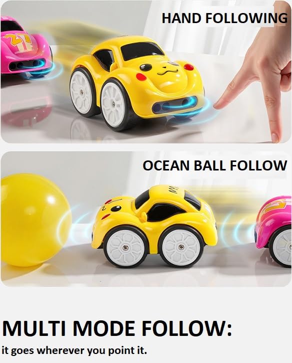 Image of Magic Car for Kids, Intelligent Drift RC Sensor Cars with 2.4GHz Remote Control, Smart Music & LED Lights, Line Sensing Infrared Follow Me Car, Educational Racing Toy Gift for Boys & Girls
