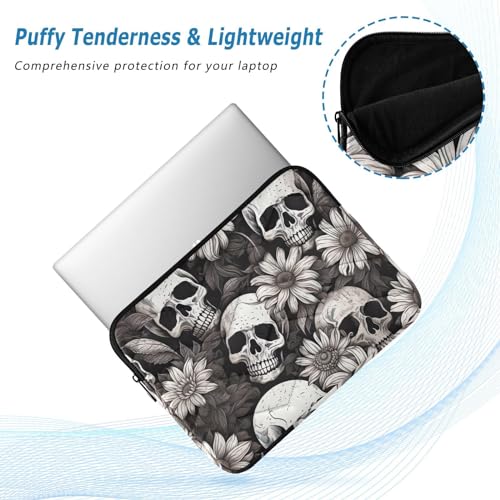 Funda para portátil 13-14 pulgadas esqueleto calaveras acuarela miniatura 5