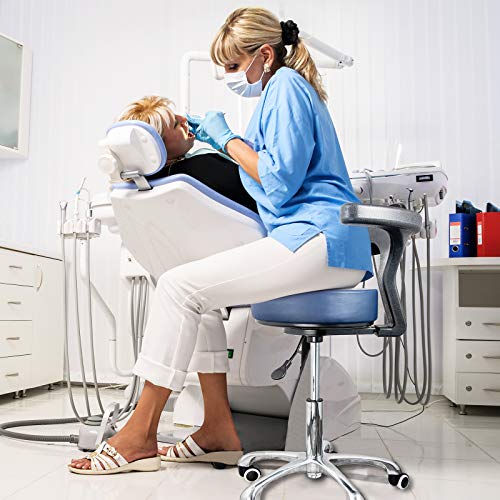 image for JMU Dental Stool,Dentist Chair 360 Degree Rotation PU Leather Assistan