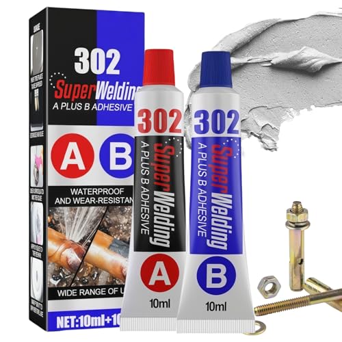 20ml A/B Metal Glue Heat Resistance Cold,Industrial Glue,Liquid Me/tal Weld Repair Paste,Strong Glu-e for Plastic/Metal,Waterproof Gl/ue,Craft Gl/ue,Clear Glu/e,Spray Gl-ue,All-Purpose Repair Glu-e