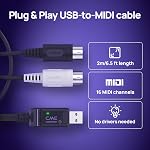 CME U2MIDI Pro - Haute vitesse USB MIDI Câble avec filtre et Mapper - prêt à brancher interface USB-à-MIDI pour ordinateur/laptop/PC à MIDI Instrument/dispositif