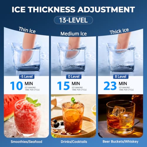 Image of 90lbs Commercial Ice Machine, 18lbs Storage for Bar and Kitchen