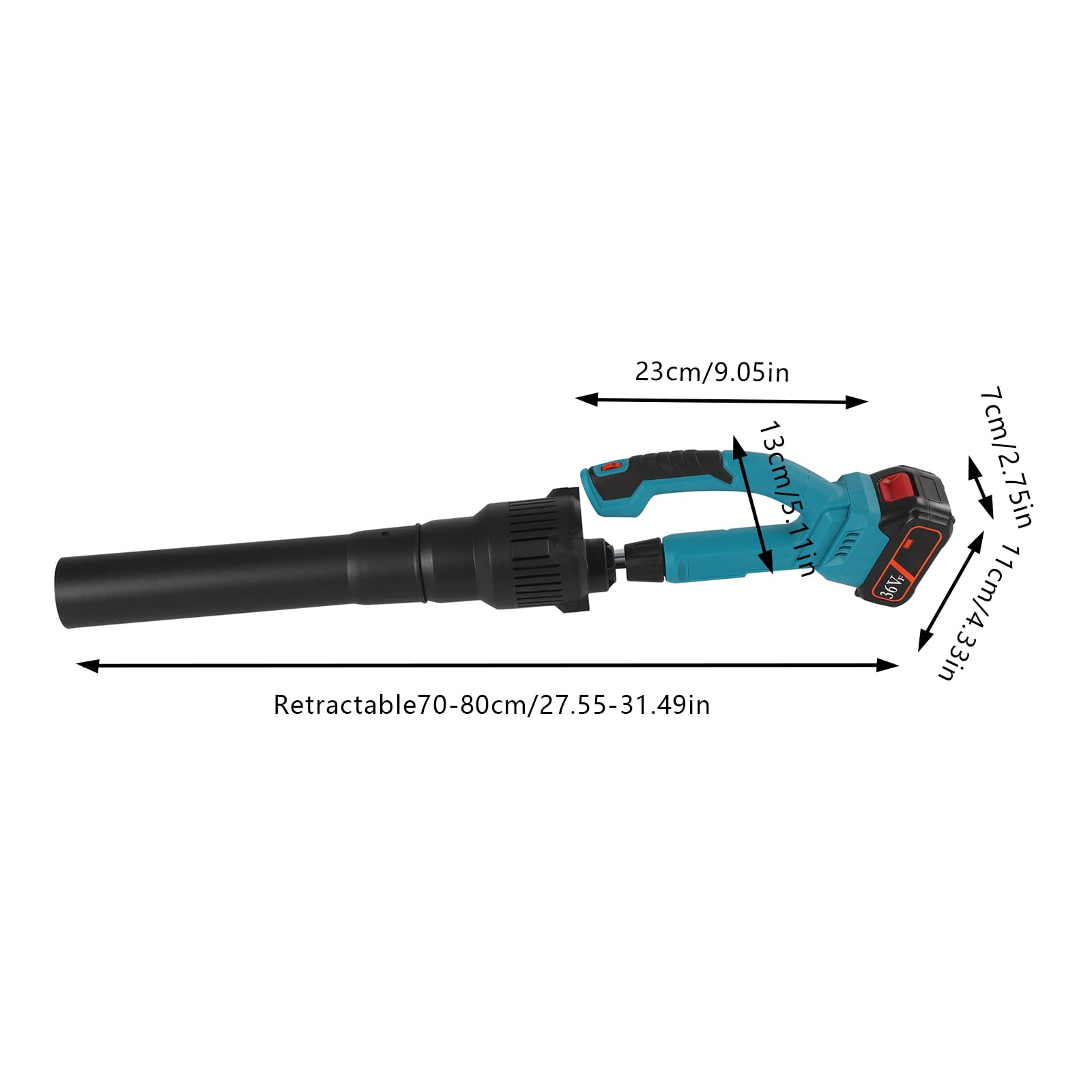 Soplador de hojas inalámbrico, 600 W, batería de 15000 mAh y cargador, tubo de soplador de extensión, batería inalámbrica soplador de hojas para hojas, caspa, polvo