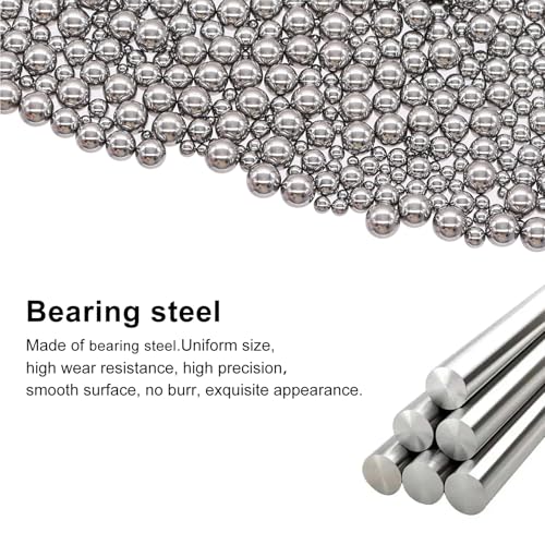 Image of weideer 620pcs Bicycle Bearing Balls Metal Mixing Balls Assortment Kit 1 /4 inch , 7 /32 inch, 3 /16 inch, 5 /32 inch , 1 /8 inch, 3 /32 inch. Precision Steel Balls K-168-620-GE